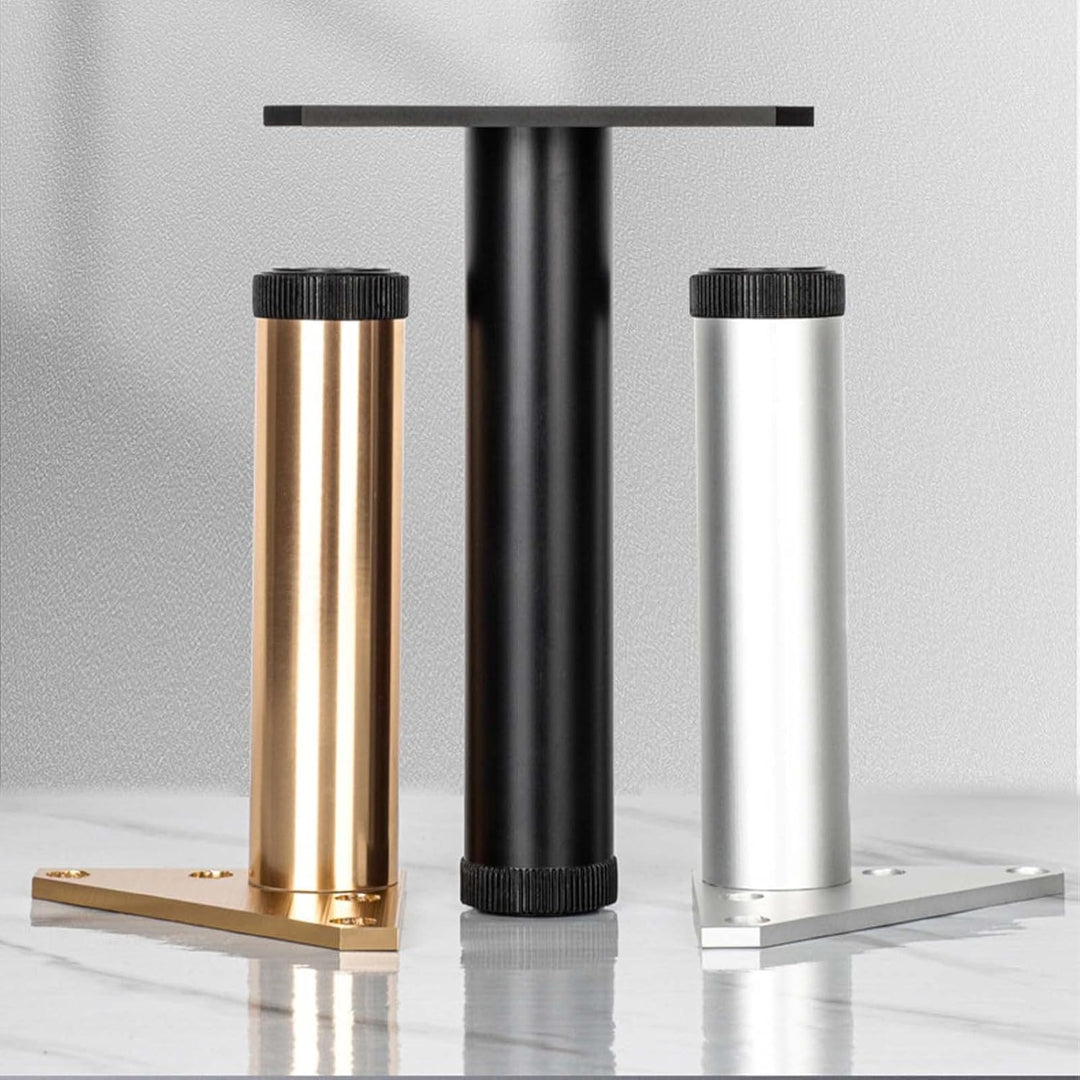 Möbelfüsse Gold Metall, 4 Stück Tischbeine Höhenverstellbar 20cm-20.8cm, Verstellbare füsse für Möbe