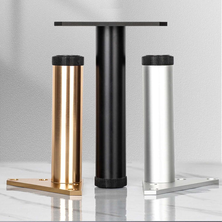 Möbelfüsse Gold Metall, 4 Stück Tischbeine Höhenverstellbar 20cm-20.8cm, Verstellbare füsse für Möbe