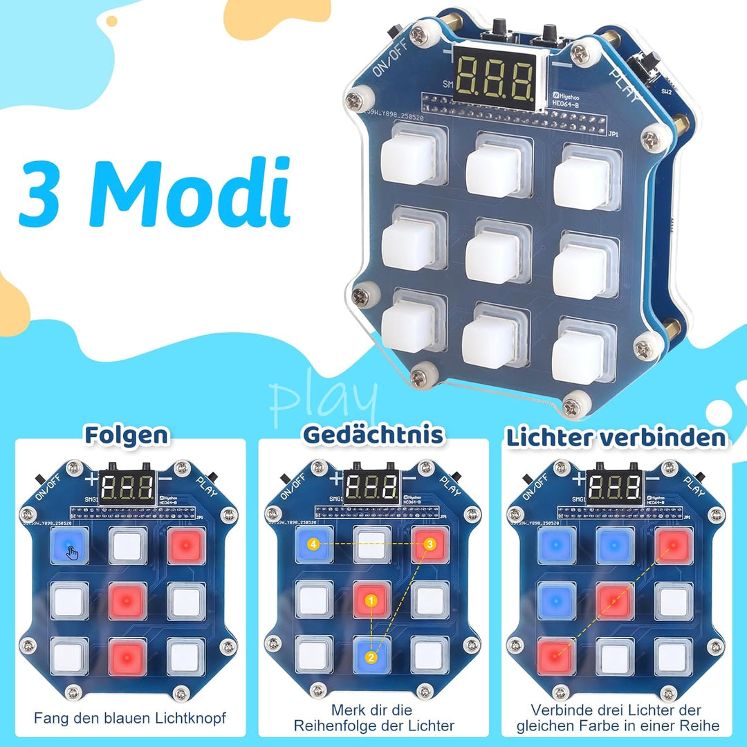 DIY Lötbausatz, 3-in-1 Elektronik Bausätze Mint Elektron Lötprojekt für Studierende und Hobbyelektro