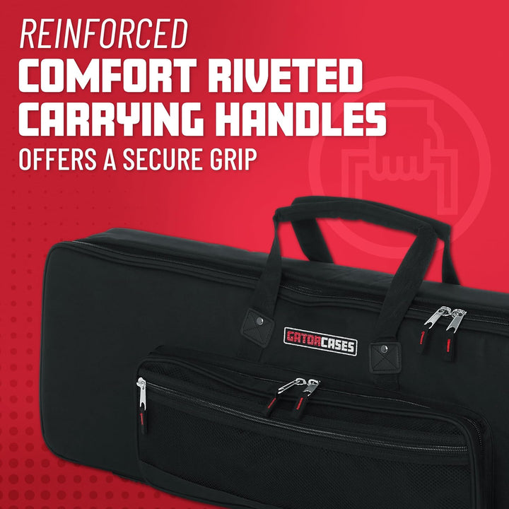 Gator Cases GKB Serie gepolsterte Keyboardtasche für 61-Tasten Keyboards (GKB-61-SLIM), Schwarz 61 s