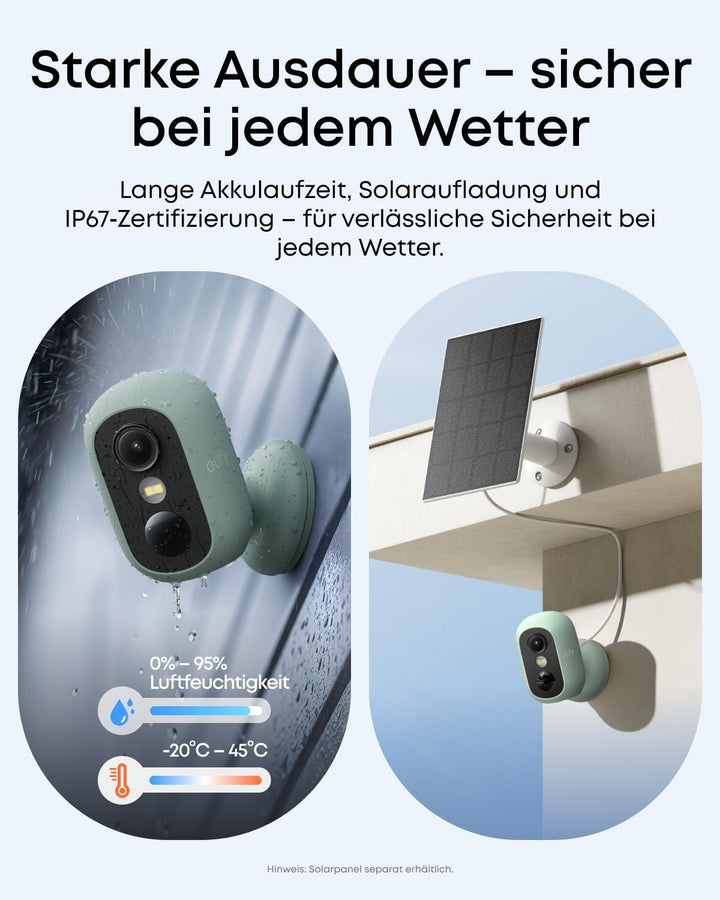 eufy eufyCam C35, Kabellose Überwachungskamera Aussen & Innen, Magnetische Halterung, Farbnachtsicht