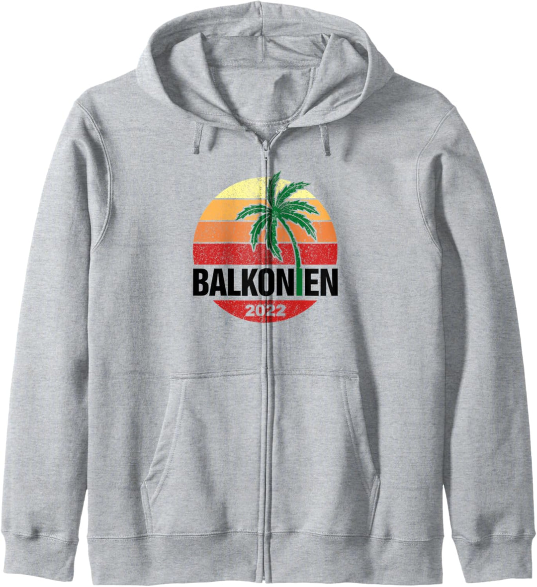 Balkonien 2022 Urlaub I Vintage Sommer Urlaubs Kapuzenjacke