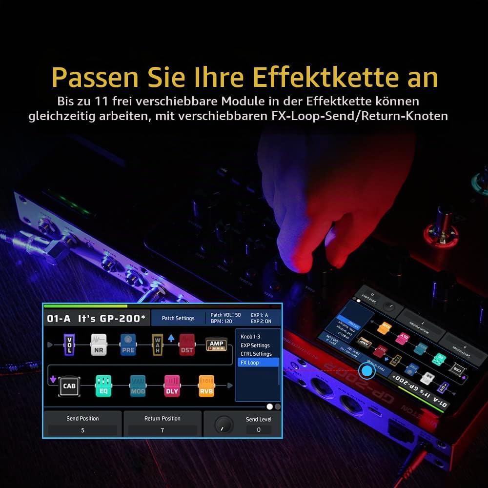 Valeton Effektpedal Multi-Effekte Gitarren Bass Prozessor Gitarren Bass Amp Modeling IR Cabinets Sim