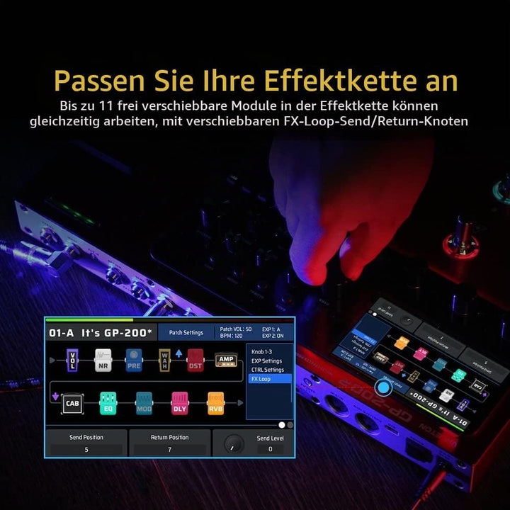 Valeton Effektpedal Multi-Effekte Gitarren Bass Prozessor Gitarren Bass Amp Modeling IR Cabinets Sim