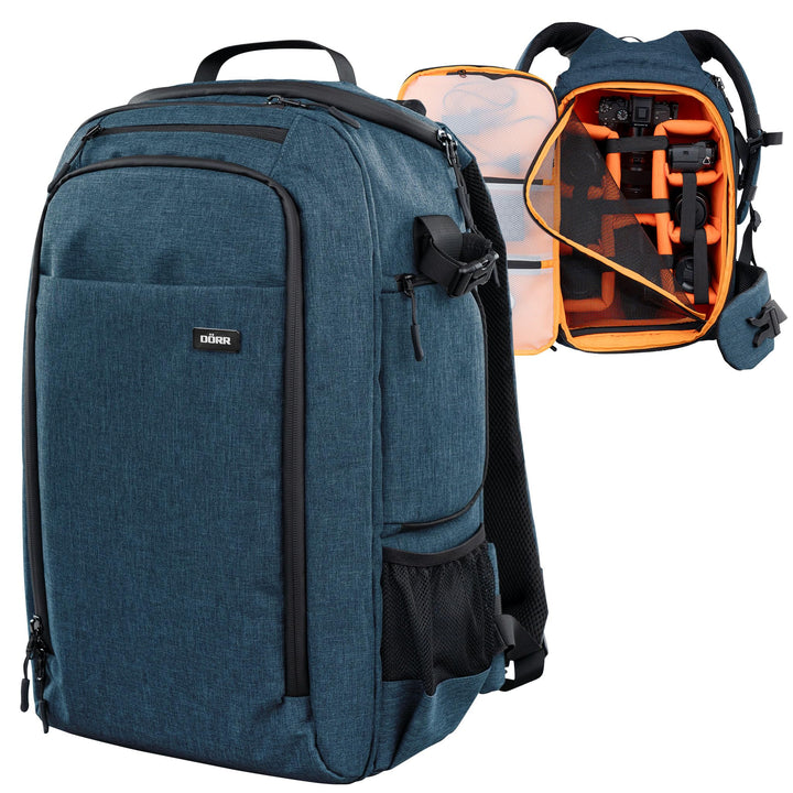 DÖRR Fotorucksack Prag Pro 20L & Prag Go 16L, Wasserdicht, Kamera-Rucksack, 16 Zoll Laptopfach, Spie