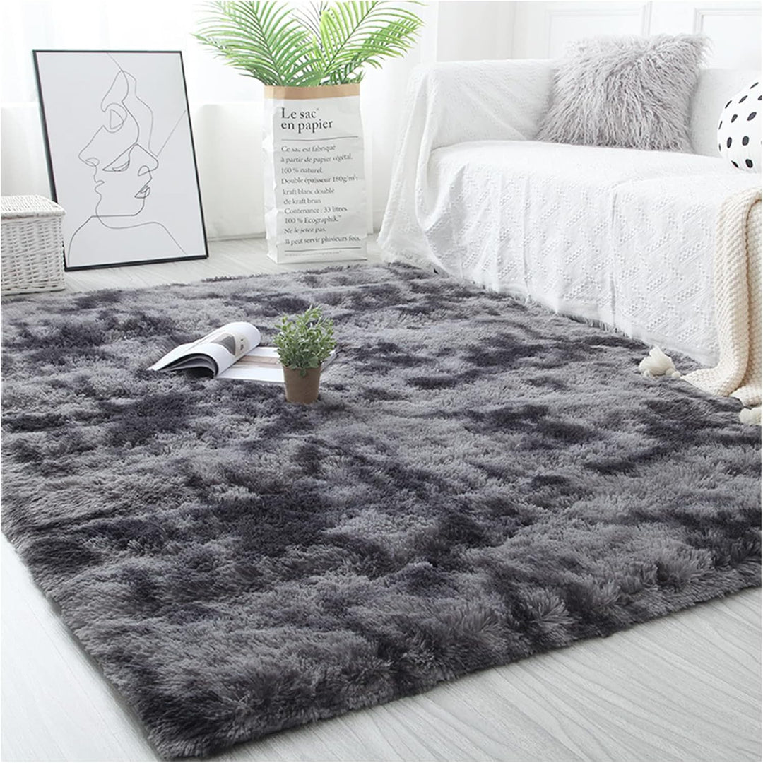 Ergocar Home Wohnzimmer Teppich, Soft Shaggy Moderner Area Rug, Nicht -Slip Schlafzimmer Teppiche, W