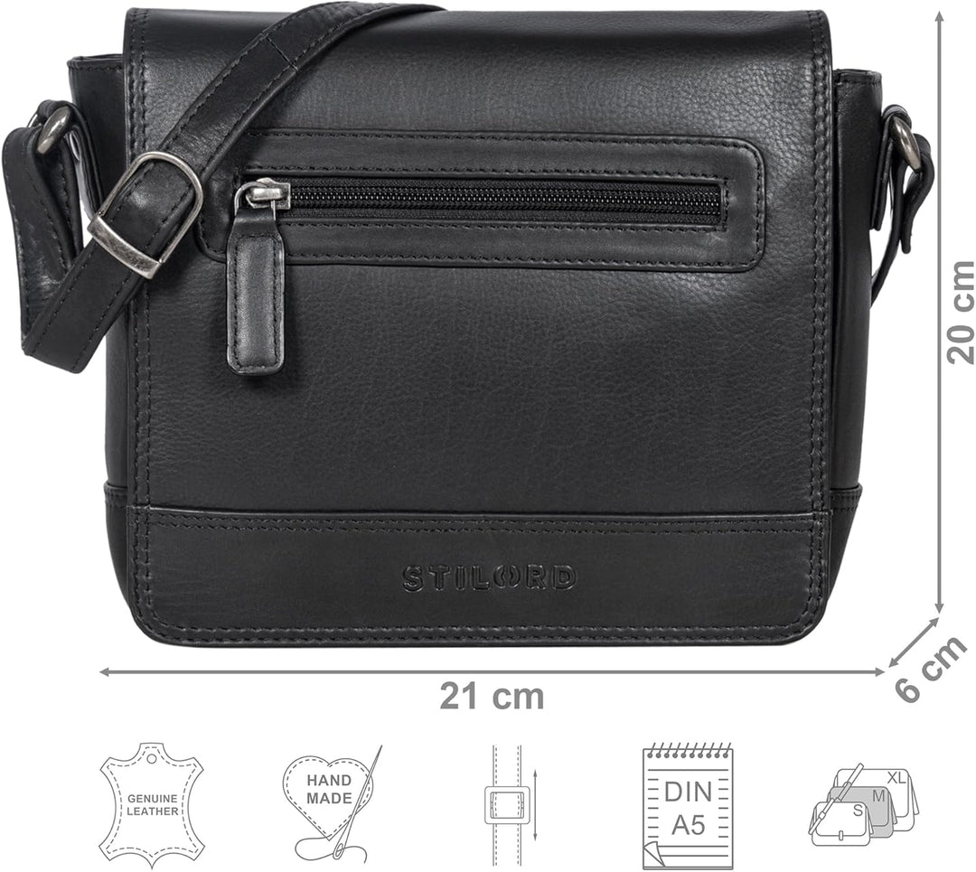 STILORD 'Edith' Lederhandtasche Damen Echtleder Klein Leder Handtasche Schultertasche Umhängetasche
