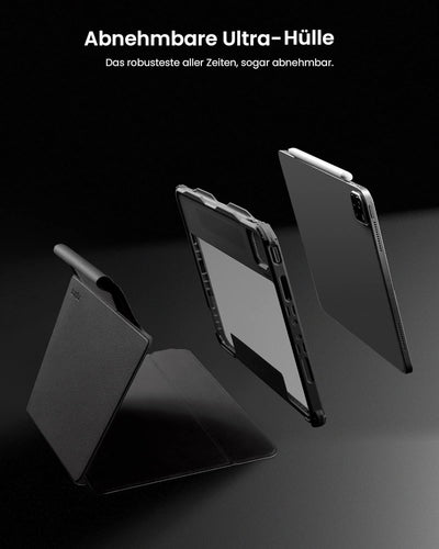 tomtoc Hülle Case für 11-Zoll iPad Pro 4./3. Gen (M2&M1) 2022-2021, Ultra Schutz abnehmbar Schutzhül