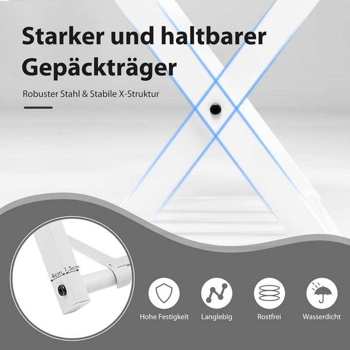 GOPLUS Kofferständer klappbar, Gepäckablage aus Metall bis 60kg belastbar, Kofferablage mit darunter