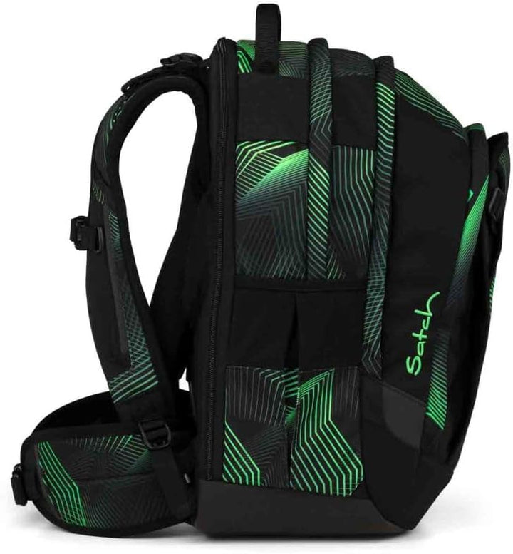 Satch Match Plus Schulrucksack Set 3tlg. inkl. Schlamperbox und Sporttasche (Seismic Green), Seismic