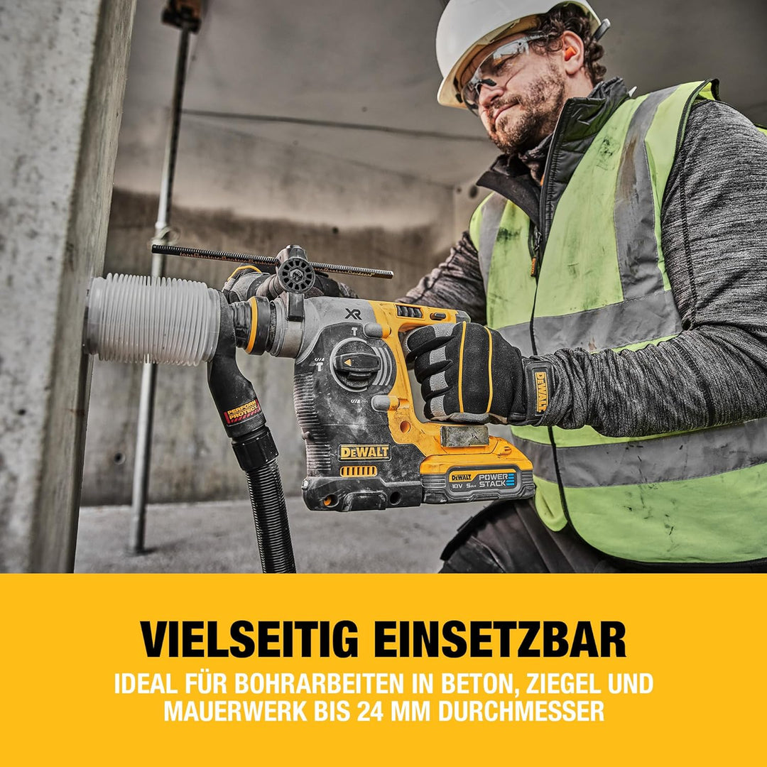 DEWALT SDS-plus XR Akku-Kombihammer / Schlagbohrmaschine DCH273NT (18V, bürstenlos, 24mm, ideal für