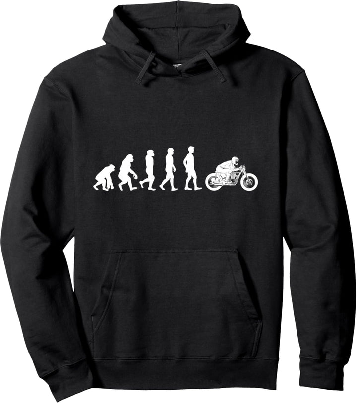 Evolution Motorrad Fahrer Biker Biking Pullover Hoodie