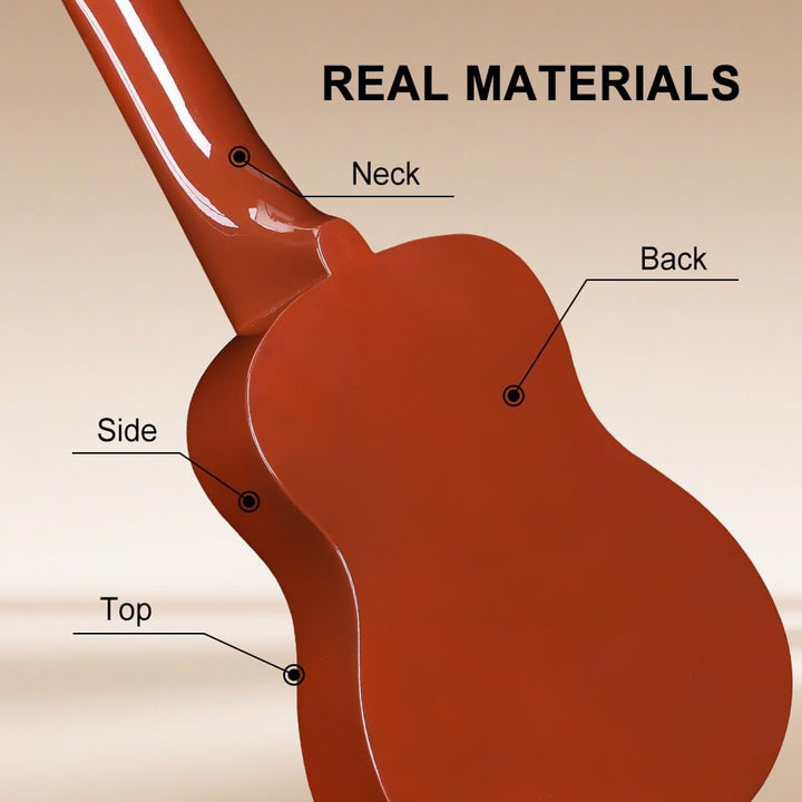 Winzz Sopran Ukulele Starter Kit für Anfänger, mit Tasche, Clip-On Tuner, zusätzlichen Saiten, Gurt,