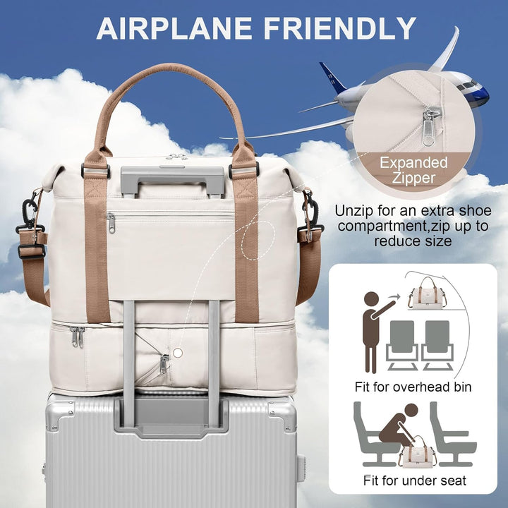 Reisetasche Damen 40x30x20 Ryanair Handgepäck Tasche Sporttasche Weekender Bag Schwimmtasche Wasserd