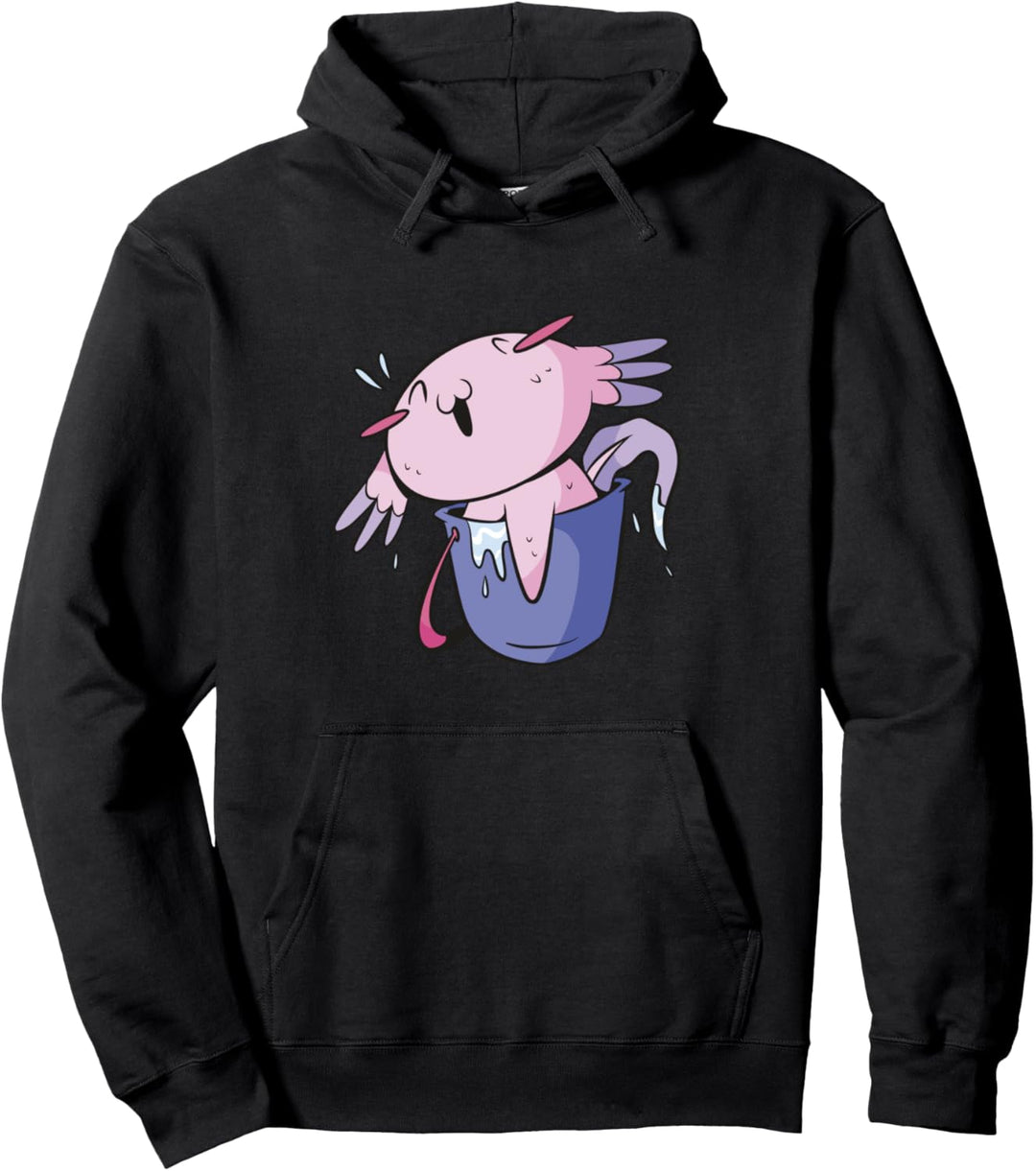 Axolotl Eimer Kawaii Axolotl Pullover Hoodie