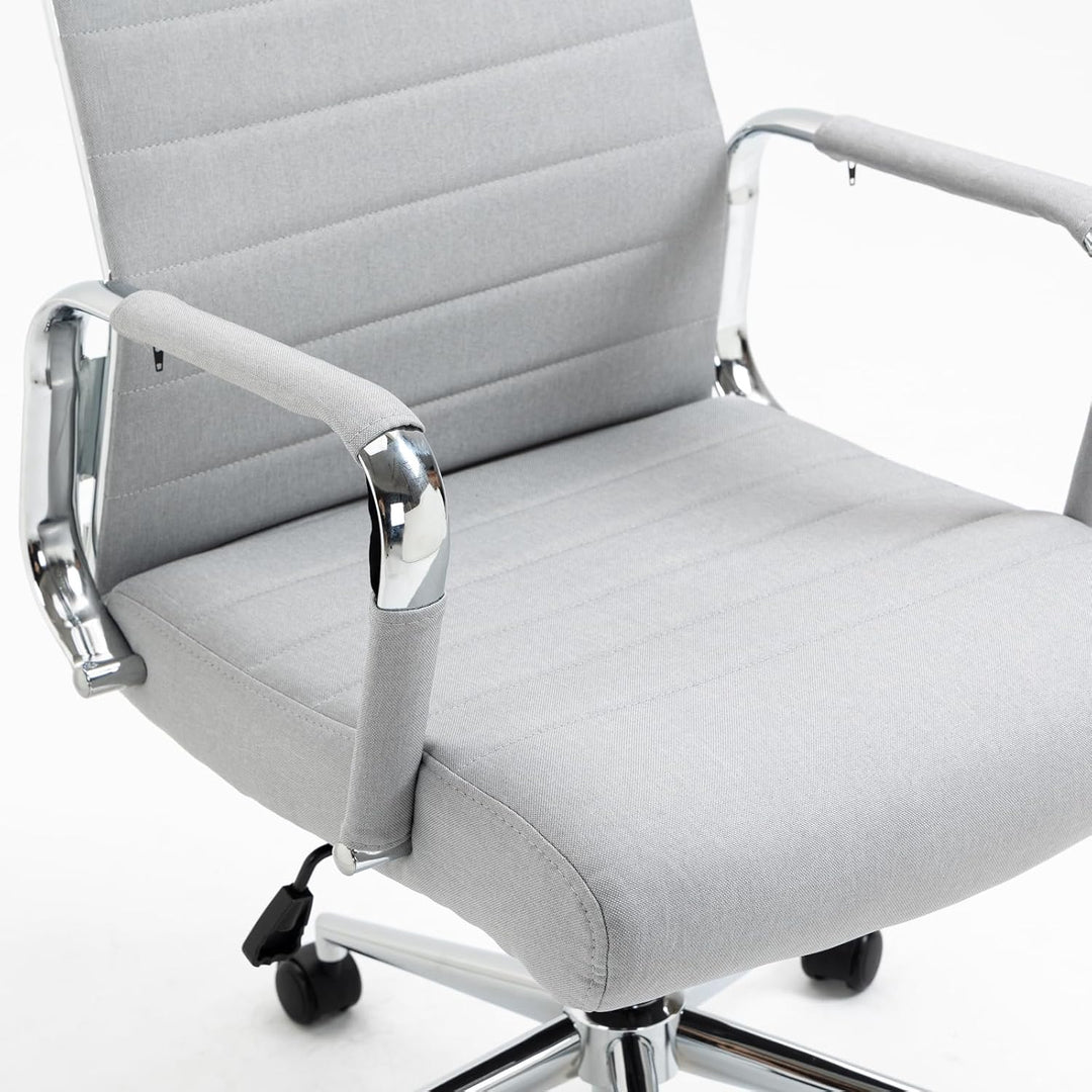 SVITA Office Comfort Bürostuhl Schreibtischstuhl Drehstuhl Chefsessel Stoffbezug Hellgrau Hellgrau S