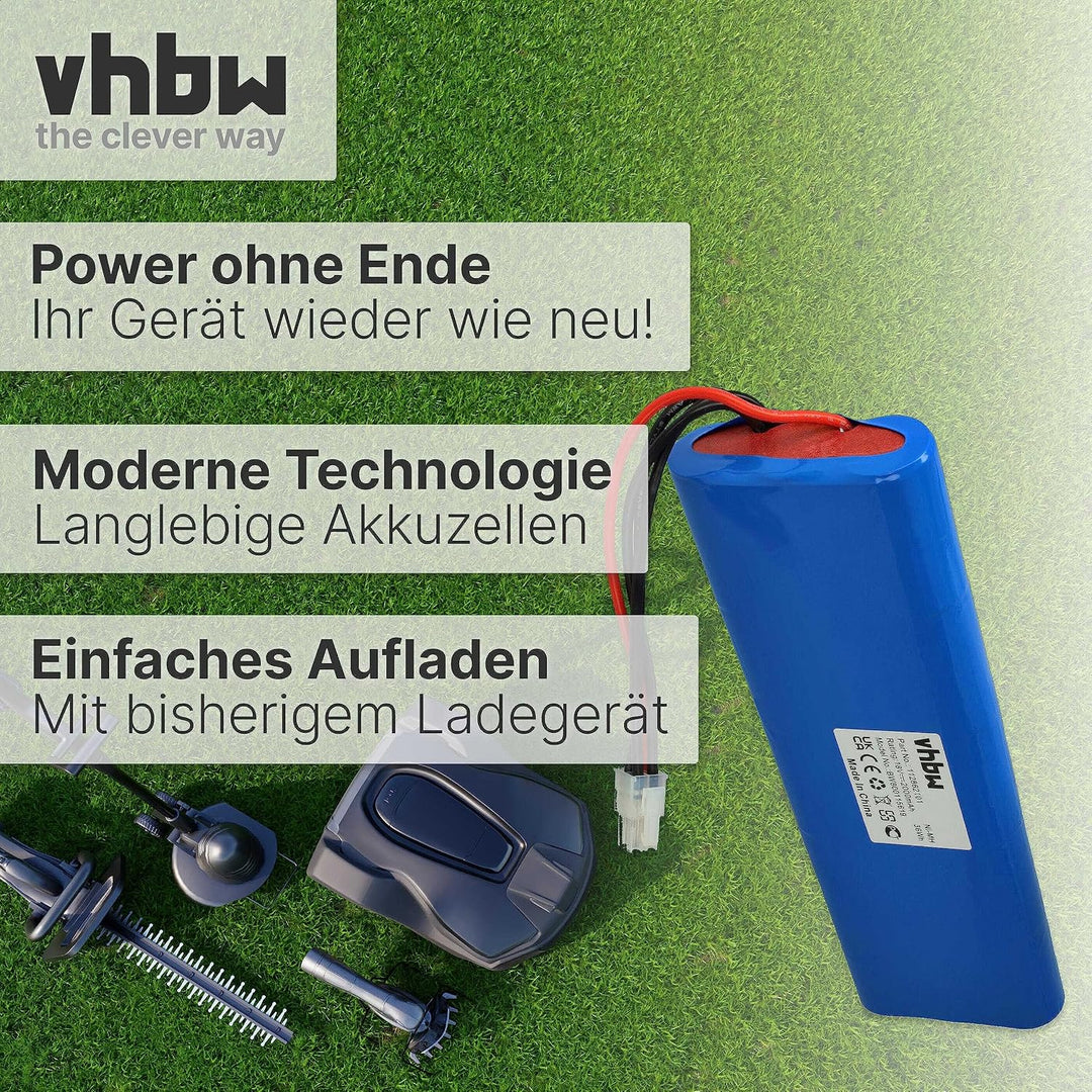 vhbw 2X Akku kompatibel mit Husqvarna Automower 210AC, 210C, 220AC, 230ACX, 260ACX, G2 (2004-2006),
