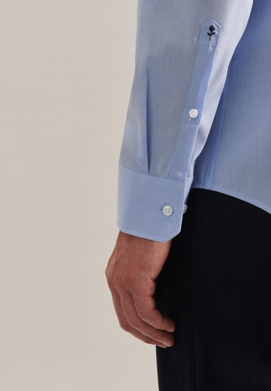 Seidensticker Herren Slim Bügelfrei Business Kent Extra Langer Arm Shirt 36 Hellblau, 36 Hellblau
