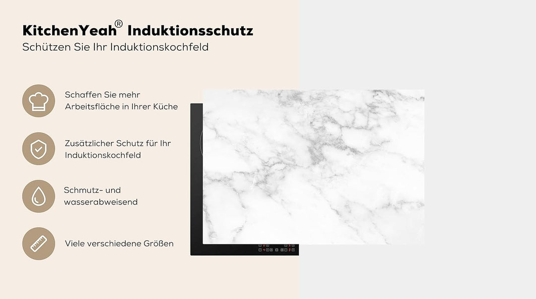 KitchenYeah© Herdabdeckplatte Einteilig Ceranfeld Abdeckplatte für Induktionsschutz Ceranfeldabdecku