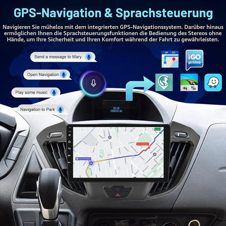 Upgrade Autoradio für Ford Transit Tourneo Custom 2013–2021, 9 Zoll Android Radio 2+64G, Wireless Ca