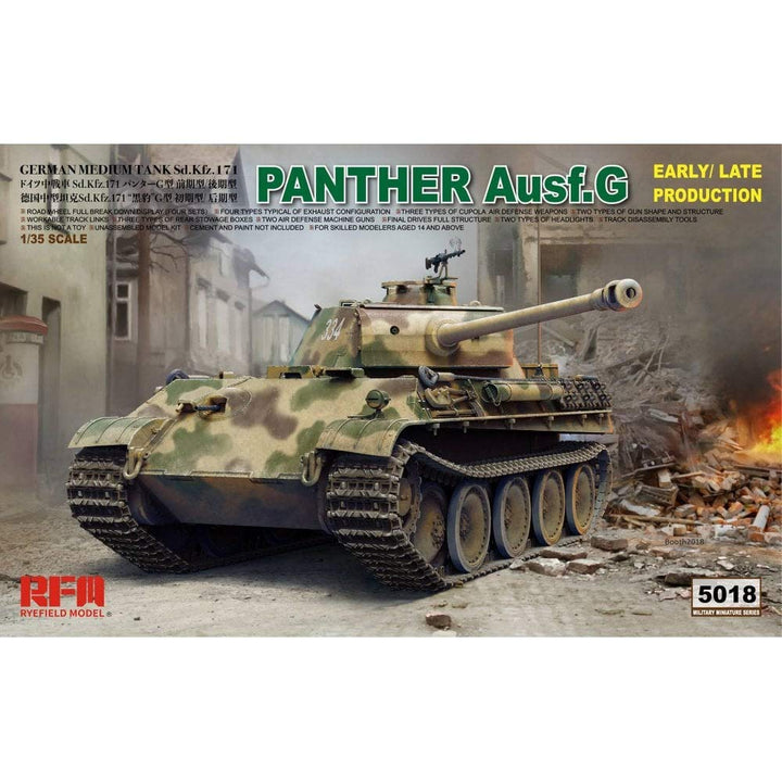 Rye Field Model RM5018 Modellbausatz Sd.Kfz. 171 Panther AUSF.G, Mehrfarbig