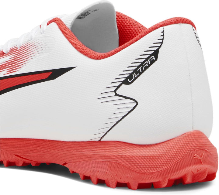 PUMA Herren Ultra Play Tt Fussballschuh, White Black Fire Orchid, 46 EU