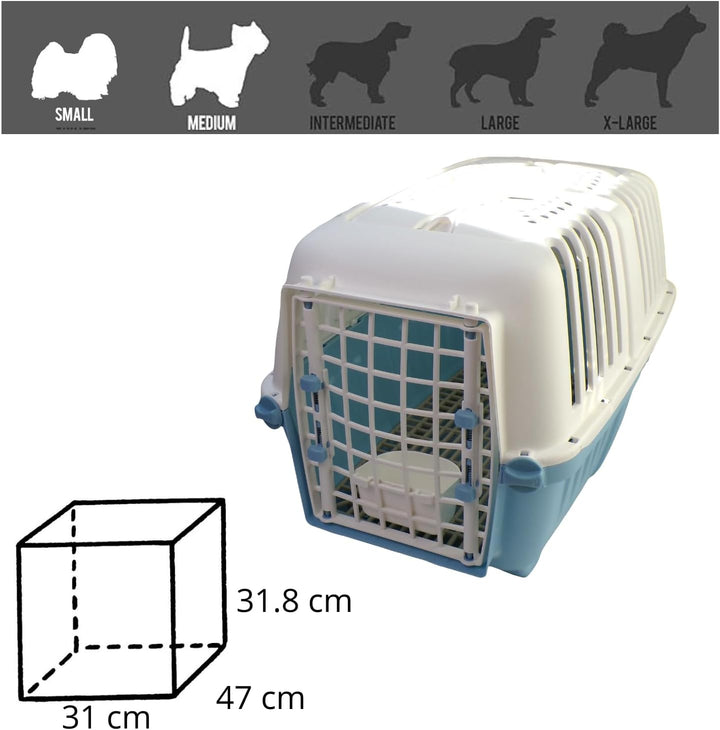Lanco – Transportbox für kleine Hunde und Katzen. Tragbarer und atmungsaktiver Kunststoff. Haustiere
