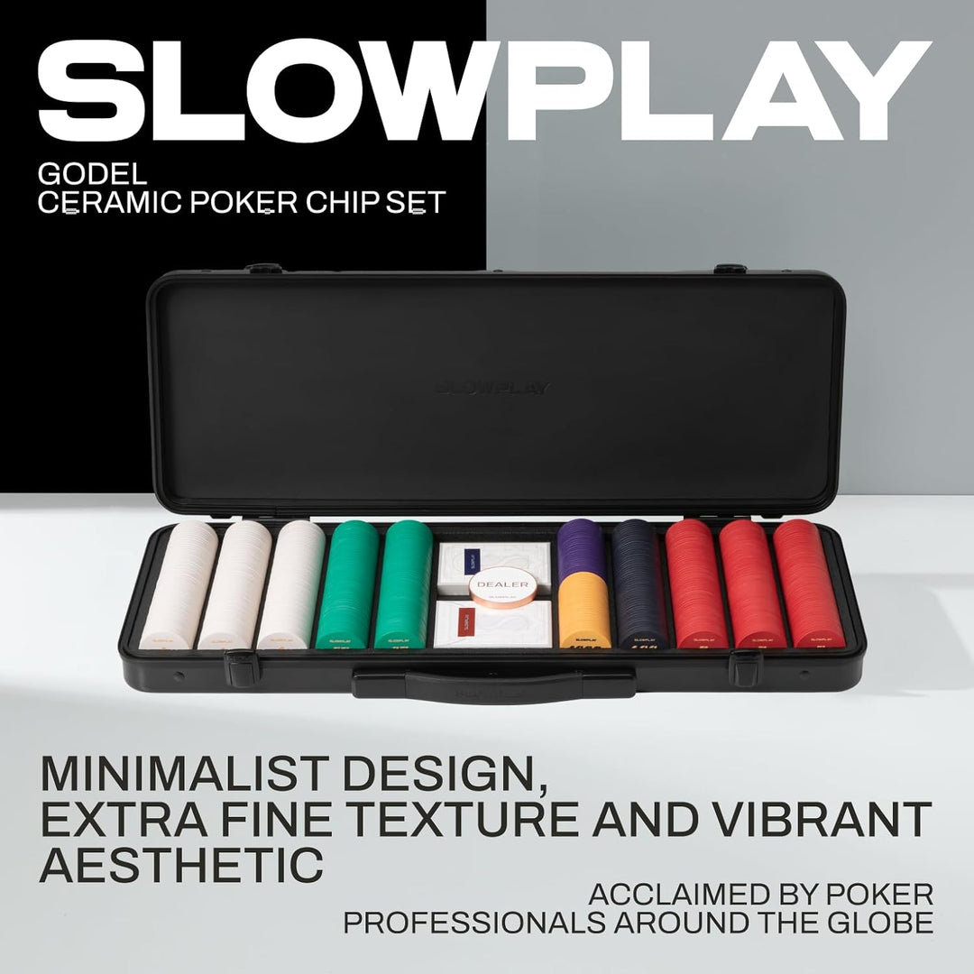 SLOWPLAY Godel Ceramic Poker-Chipsatz, 300 STK [ohne Werte], 43mm& 12g pro Chip | Verfügt über einen
