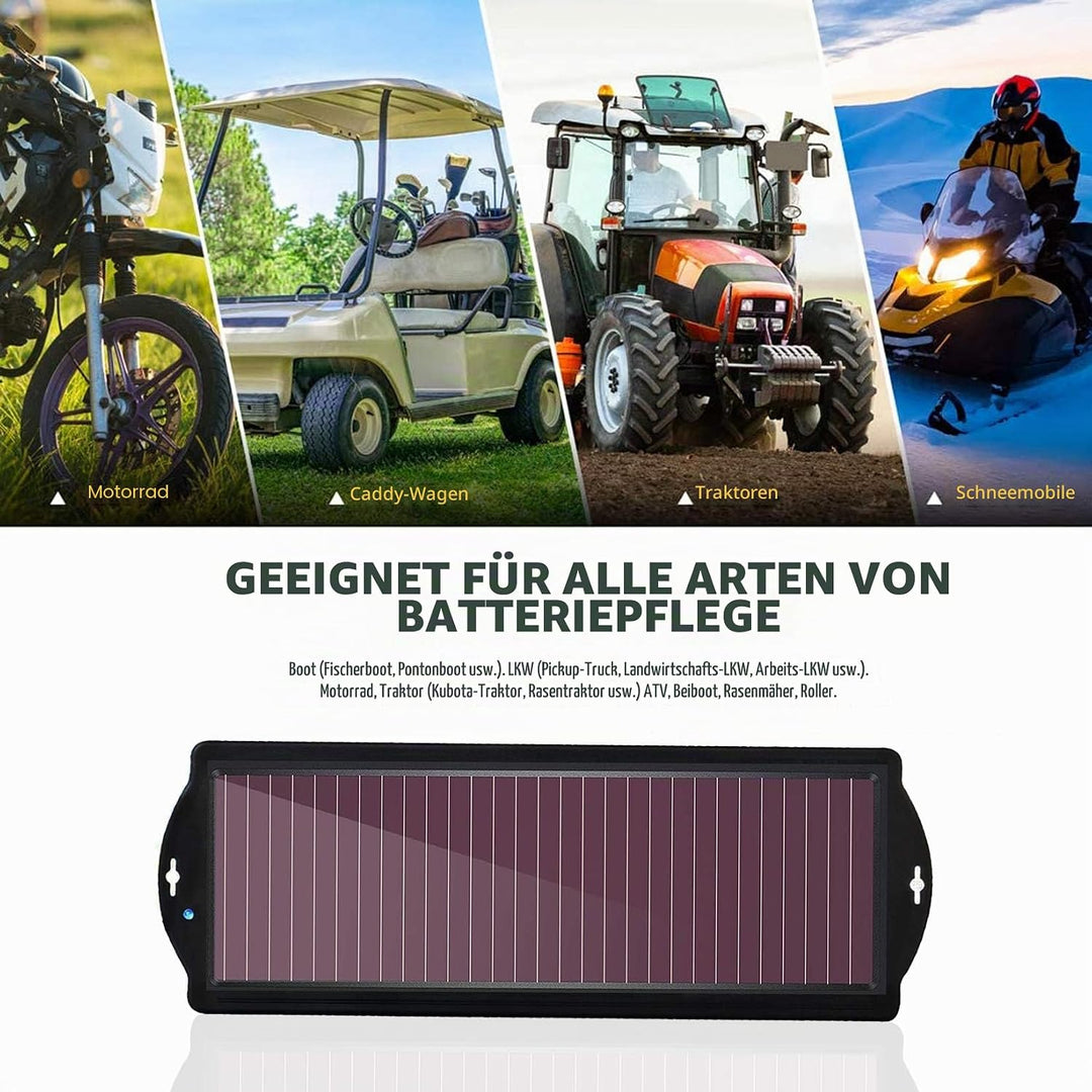 Solar-Ladegerät-Auto-Ladegerät-Bundle,12V 2,5W wasserdichtes tragbares amorphes Solarpanel mit Zigar