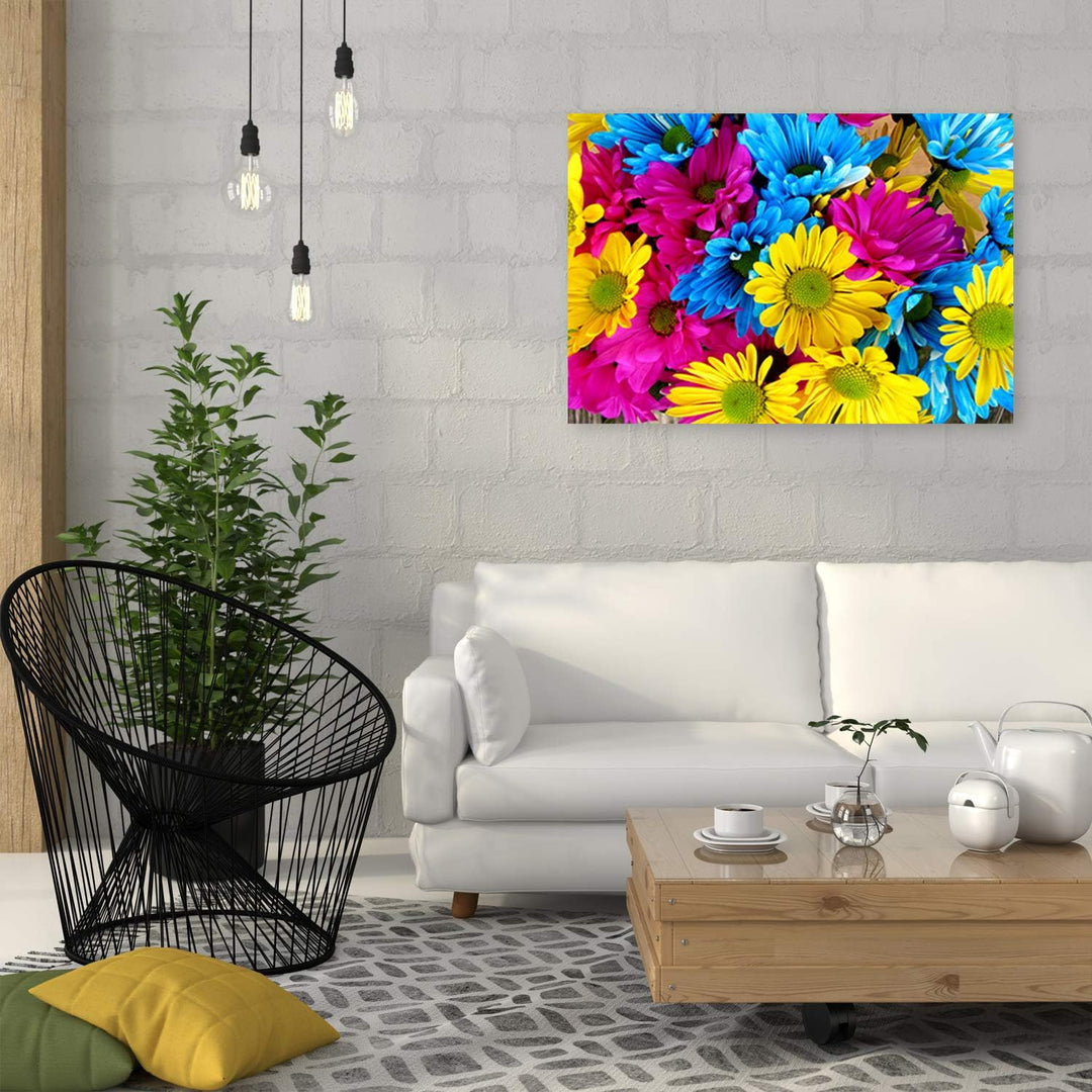 Feeby Bild auf Leinwand Blumen Kunstdruck modern Natur mehrfarbig 80x60 cm Leinwandbild 80x60 cm meh