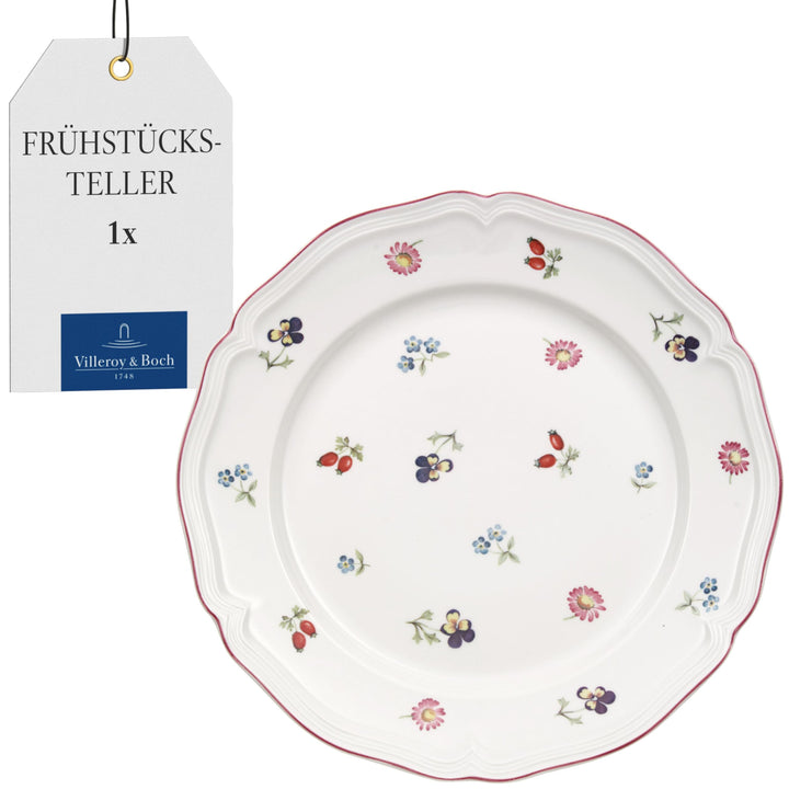 Villeroy & Boch Petite Fleur Frühstücksteller, Porzellan, weiss, 21 cm
