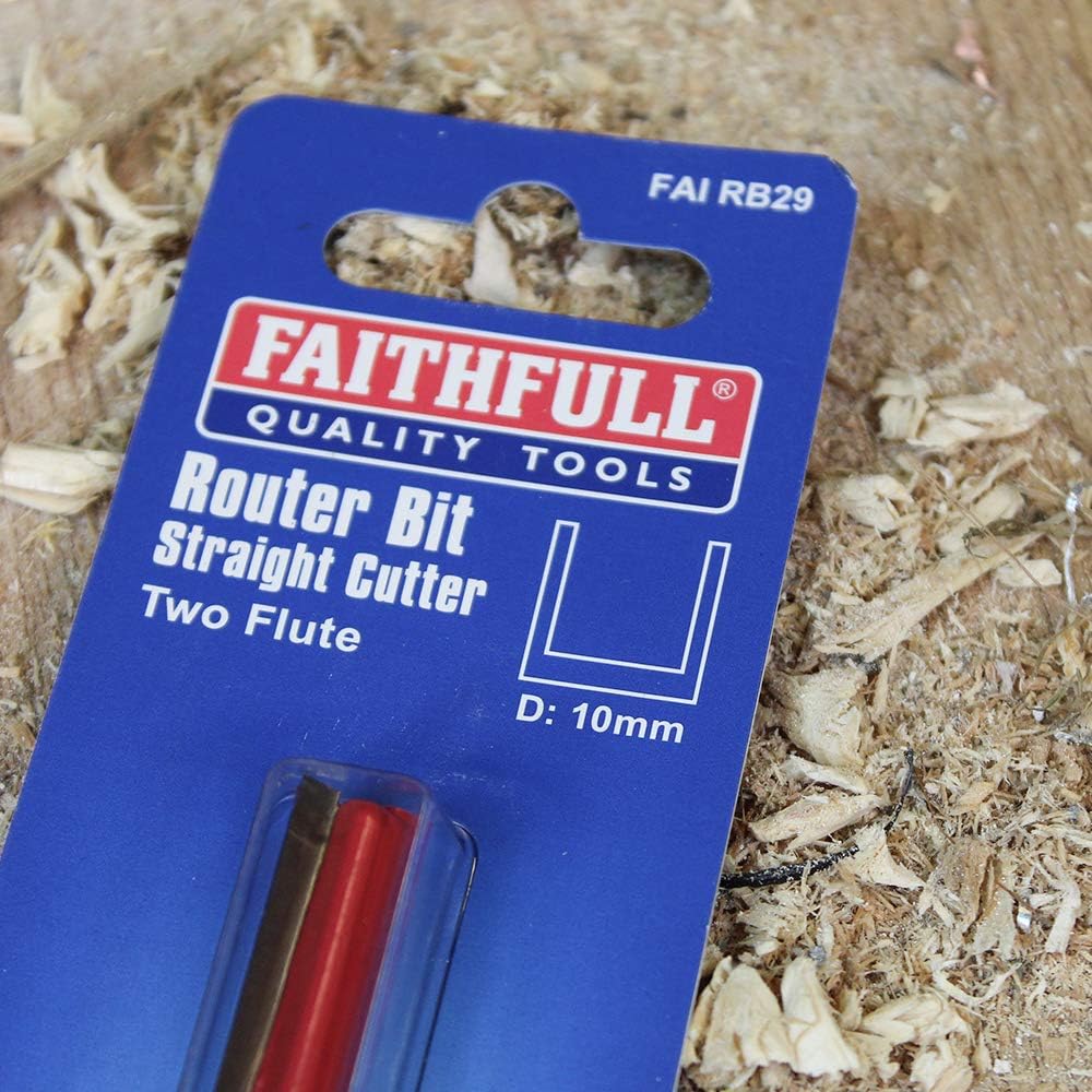 Faithfull - Fräser Hartmetall Zwei Flöten 10.0mm x 35mm 1/2in Schaft - FAIRB29