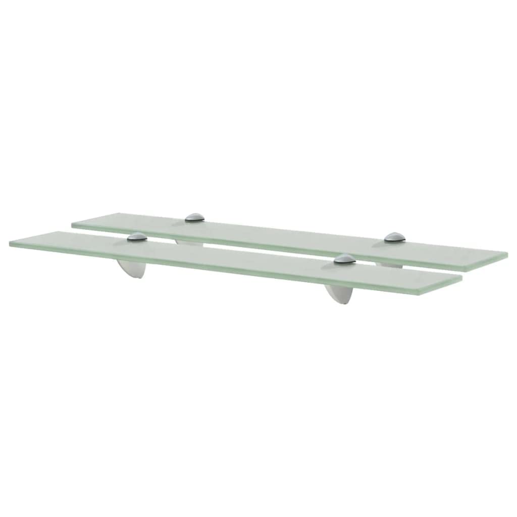 FIRBNUS 2 Stück Wall Shelf Regalbrett 60x10x0,8 cm Bad Regal Glas Schwebend für Wohnzimmer Badezimme