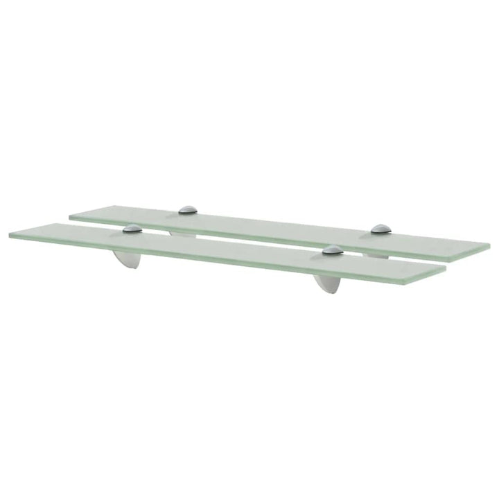 FIRBNUS 2 Stück Wall Shelf Regalbrett 60x10x0,8 cm Bad Regal Glas Schwebend für Wohnzimmer Badezimme