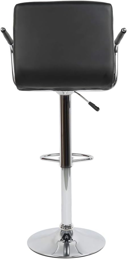 Flyelf 2 x Barhocker schwarz mit lehne und Armlehnen,höhenverstellbar 54,5-75,5cm