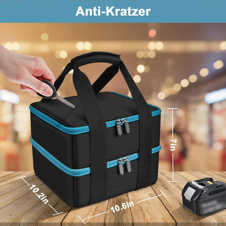 Tragbarer Koffer Kompatibel mit Makita Kompatibel Akku 40V 36V 18V 10.8V 14.4V 12V 7.2V, Akku Lageru