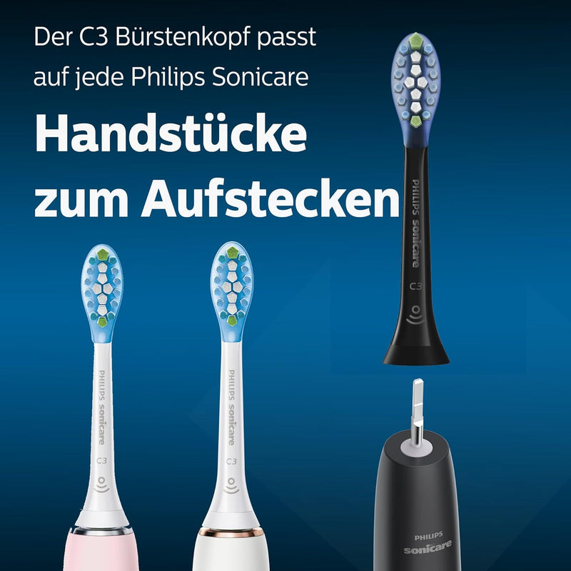 Philips Sonicare Original C3 Premium Plaque Defence Standard Schallzahnbürstenköpfe - 2er-Pack in Sc