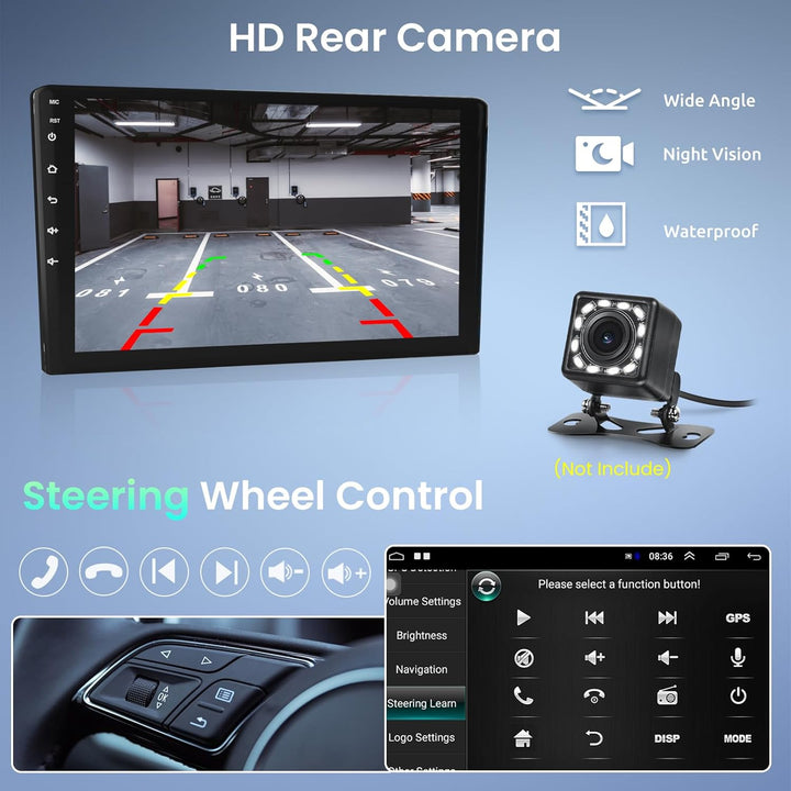 Podofo Autoradio für Peugeot 208/2008 2012-2018, 10.1" Touchscreen Android Radio mit Mirror Link, Bl
