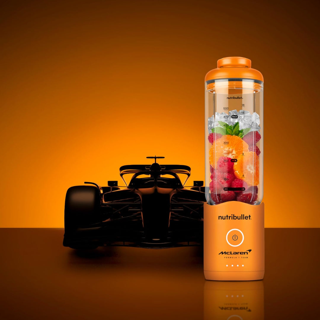 Nutribullet x McLaren Flex - tragbarer Mixer, kabelloser Smoothie Maker mit USB-C, 590 ml Tritan Bec