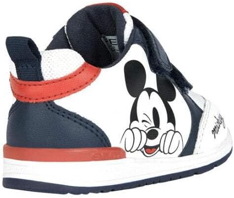 Geox Jungen B Rishon Boy First Walker Shoe 21 EU White Navy, 21 EU White Navy