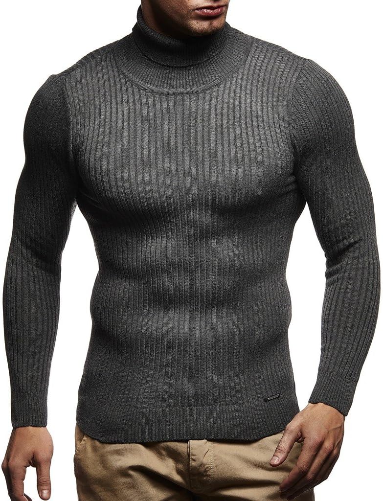 Leif Nelson Rollkragenpullover Herren Strickpullover - Cooler Männer Pullover Rollkragen - Dünner Mä