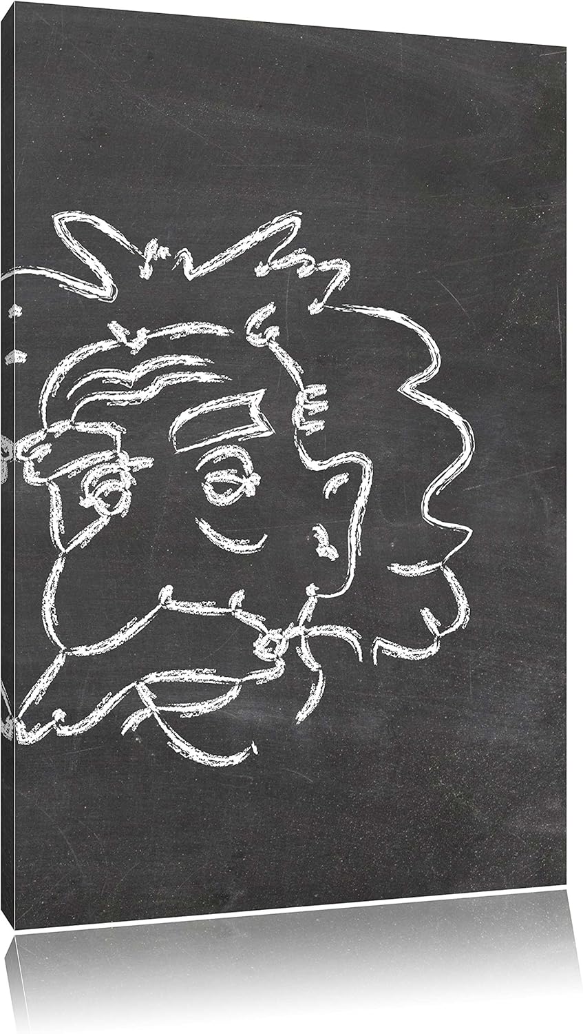 Albert Einstein, Format: 100x70 auf Leinwand, XXL riesige Bilder fertig gerahmt mit Keilrahmen, Kuns