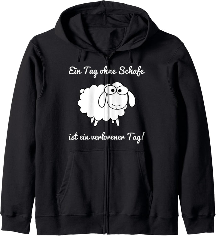 Ein Tag ohne Schafe ist ein verlorener Tag! Geschenkidee Kapuzenjacke
