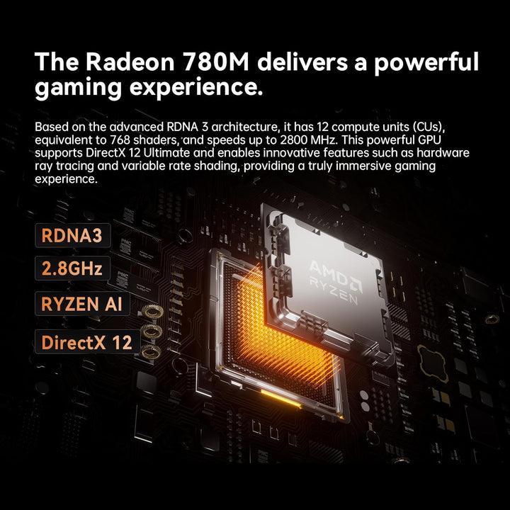 MINIS FORUM UM890 Pro Mini PC - AMD AI Ryzen 9 8945HS, 8 C/16 T, Radeon 780M GPU, 32GB DDR5 RAM, 1TB