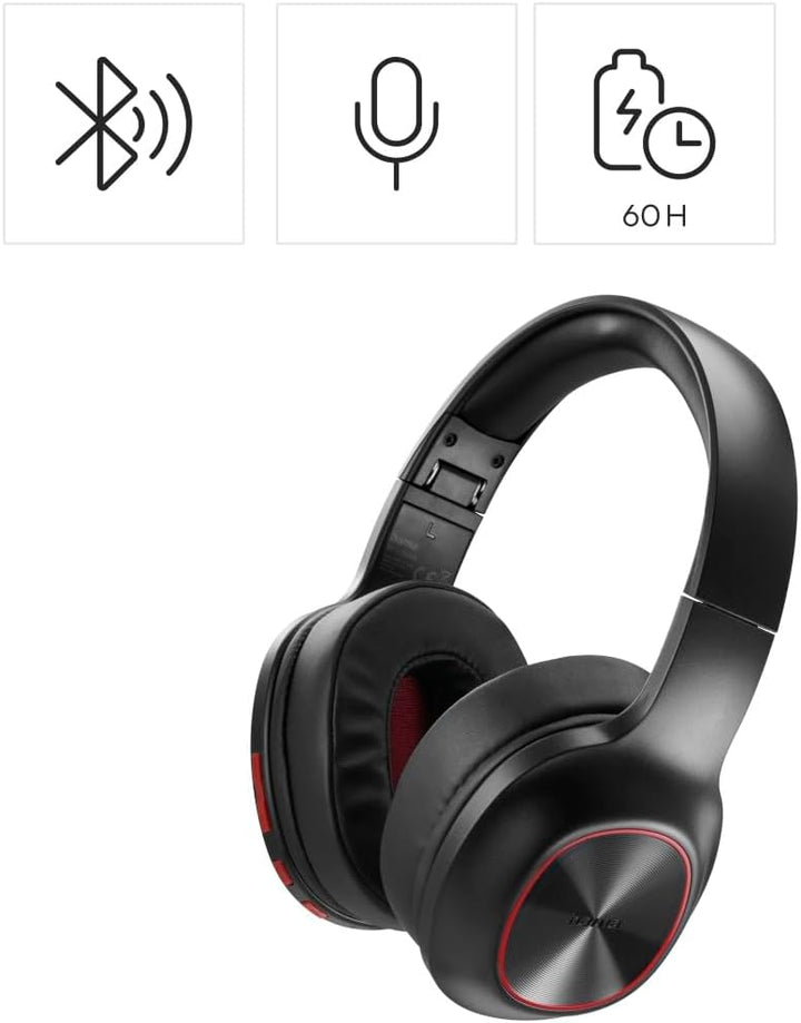 Hama Bluetooth Kopfhörer Over-Ear (Kopfhörer kabellos mit 60h Akku, mit extra Bass, Multipoint Verbi