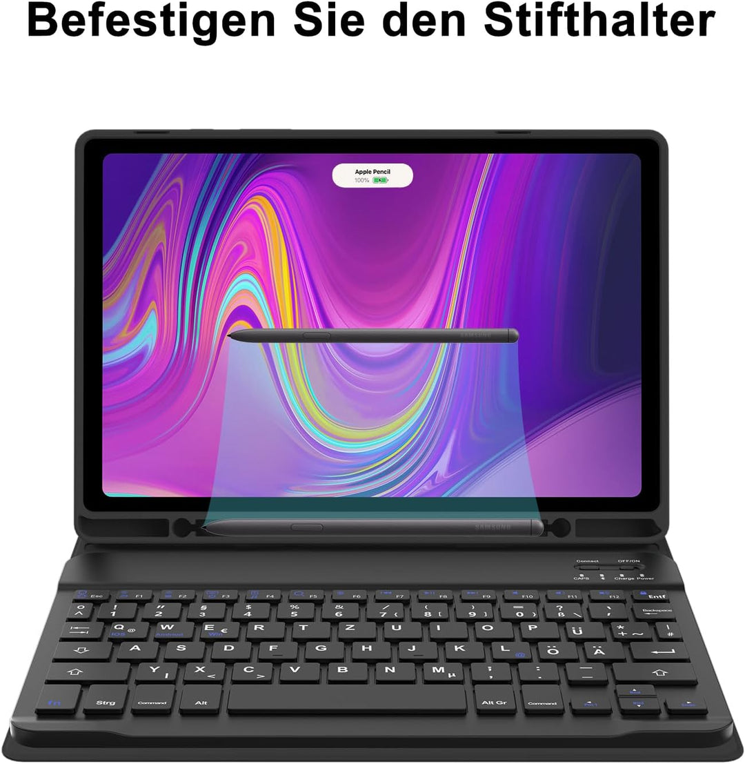 SENGBIRCH Tastaturhülle für Samsung Galaxy Tab A9 Plus 11'' 2023 - QWERTZ Deutsche Tastatur Abnehmba