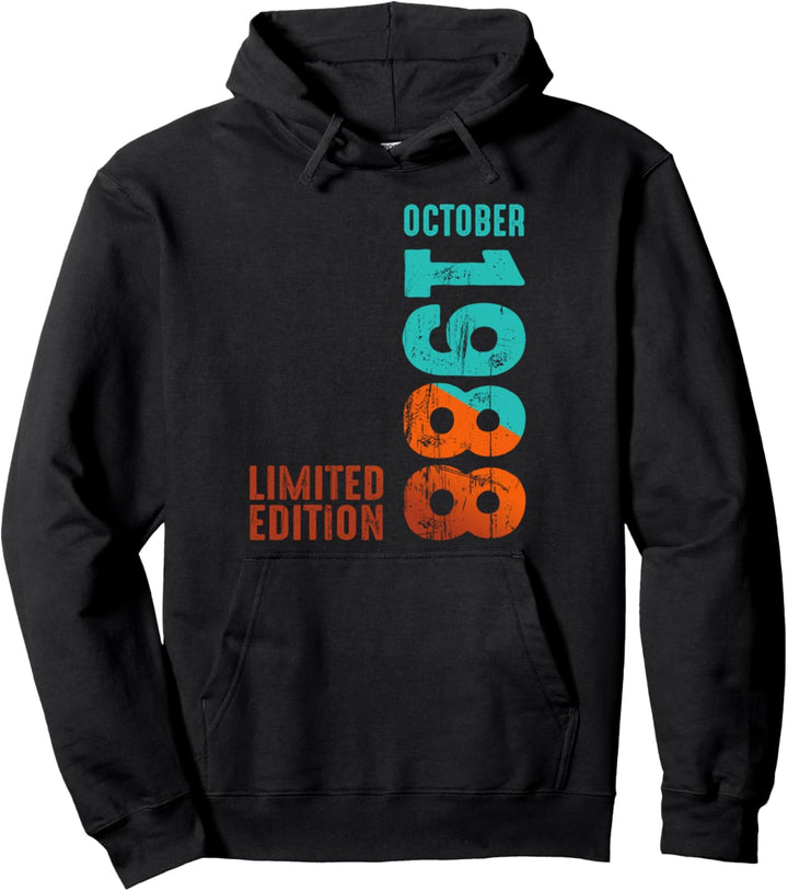 1988 Oktober 1988 Jahr 1988 Retro 1988 Limited Edition 1988 Pullover Hoodie