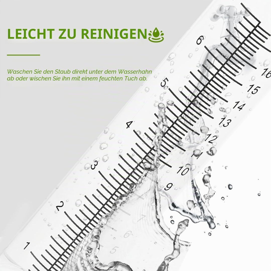 DOITOOL 2 Stück Regenmesser Ersatzglas - 21x5,6cm Frostsicher Borosilikat Glas Messzylinder - Klares