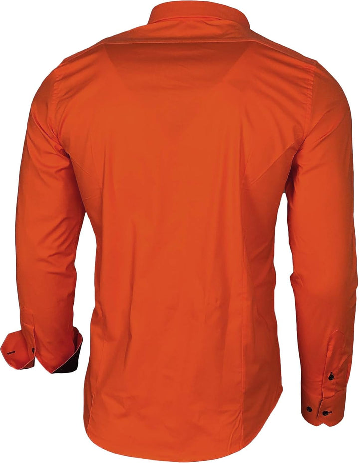 Herren-Hemd Langarm/Business Freizeit Hochzeit/Bügelleicht/Slim-Fit/Anzug Kentkragen Hemd B-500 M Du