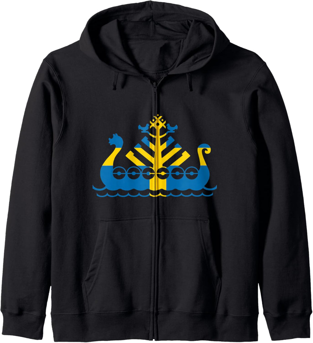 Sweden Viking Ship Tee Dragon Swedish Flag Kapuzenjacke